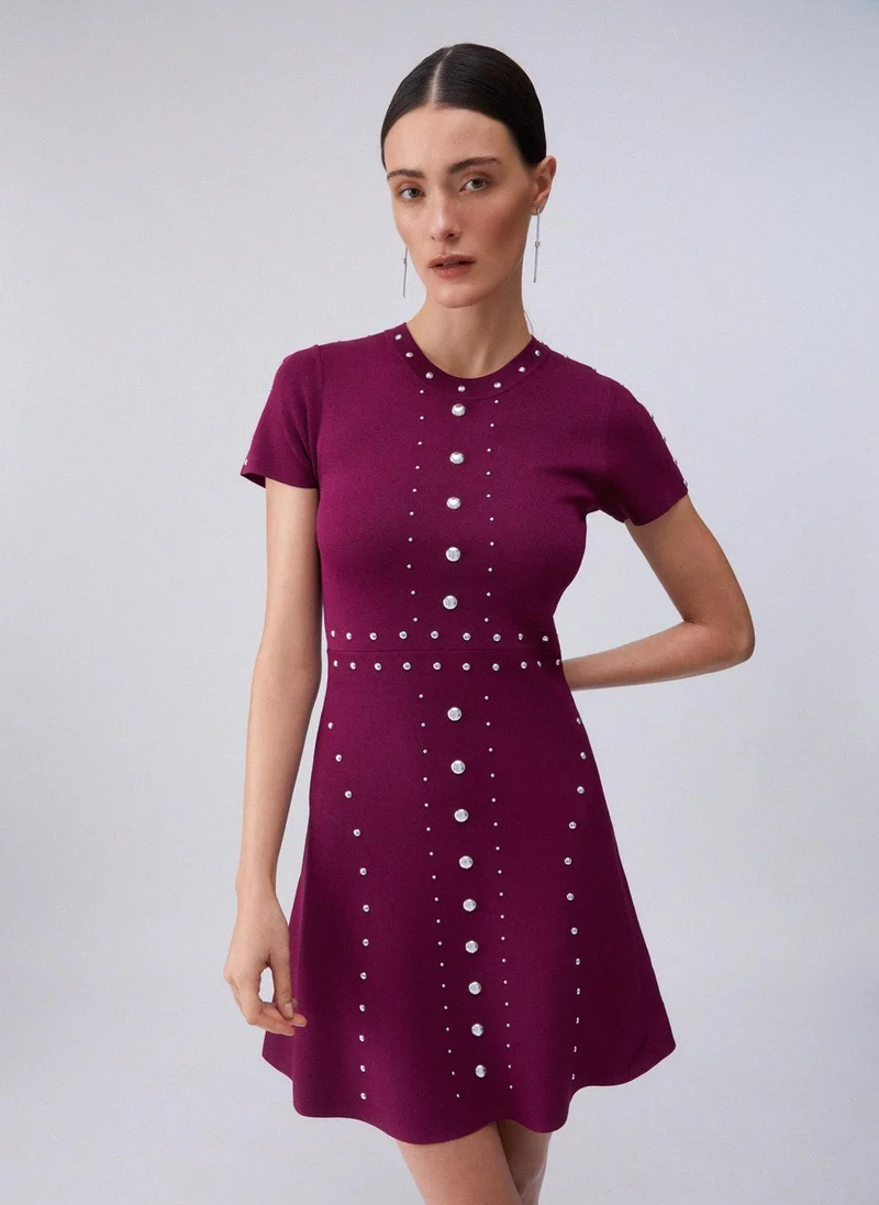 ليو جو Knit dress with studs